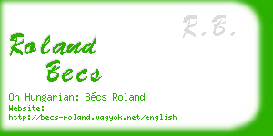 roland becs business card